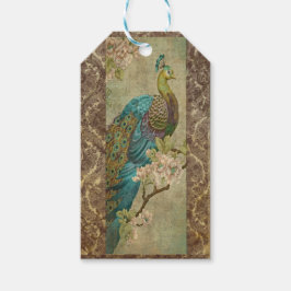 Vintage Peacock Presentetikett