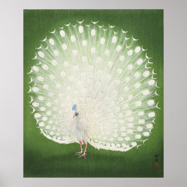 Vintage Peacock, Retro Japanska Poster (Framsidan)