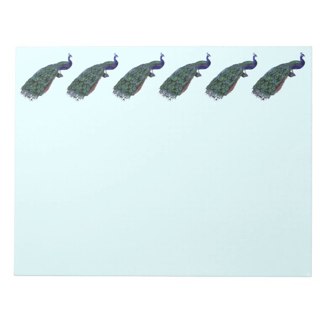 Vintage Peacock Swirl Anteckningsblock (Framsida)