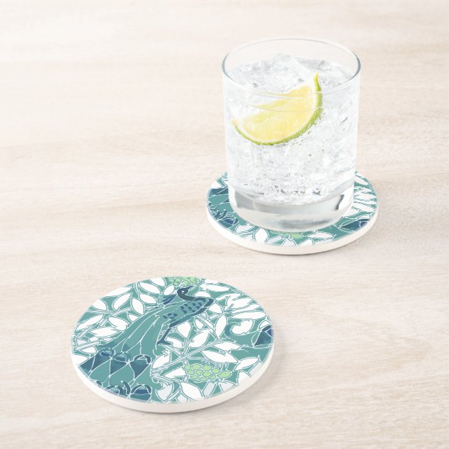 Vintage Peacock Underlägg Sandsten (Sidan)