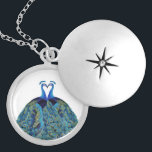Vintage Peacocks Kissing Wedding Gifts Silverpläterat Halsband<br><div class="desc">Vintage Peacocks Kissing Wedding Gifts</div>