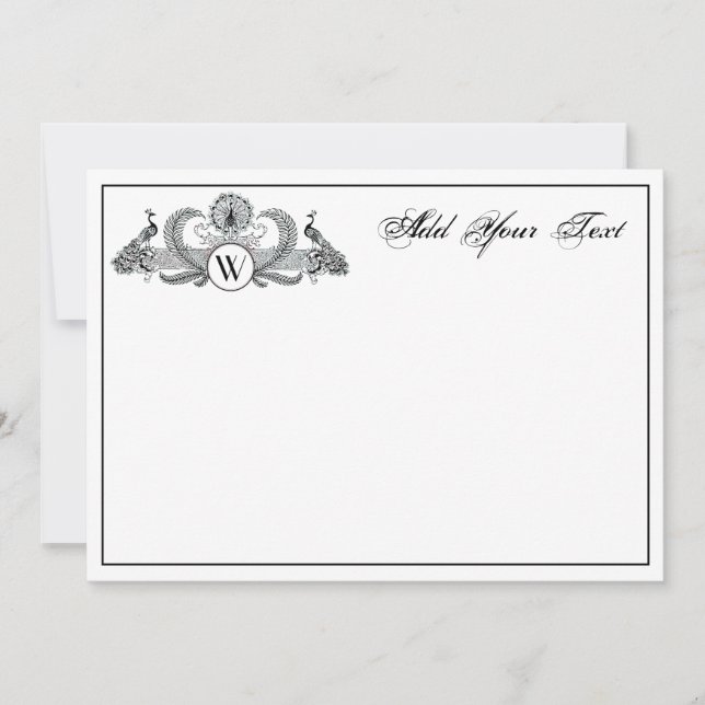 Vintage Peacocks Monogram (Framsida)