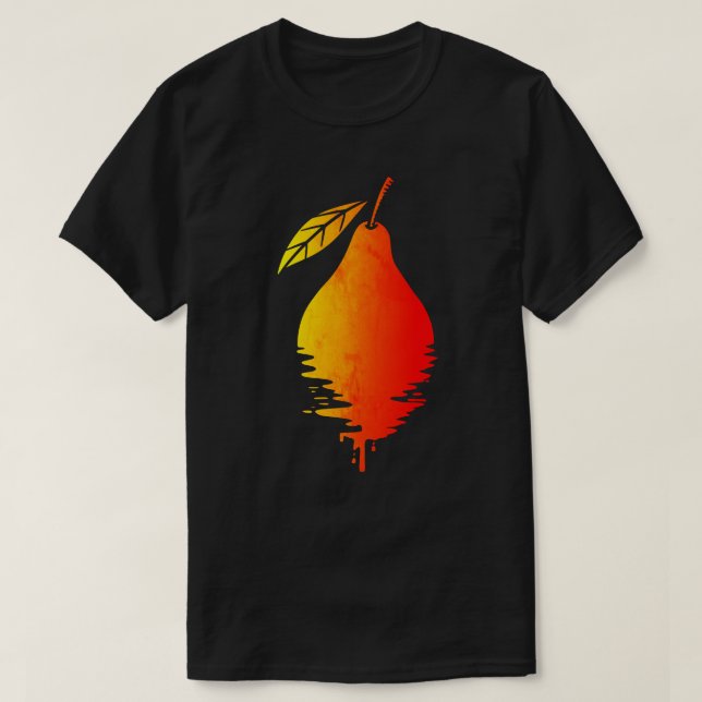 Vintage Pear Sunset T Shirt (Design framsida)