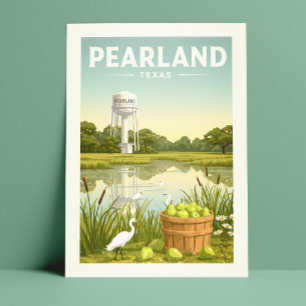 Vintage Pearland Texas Vykort