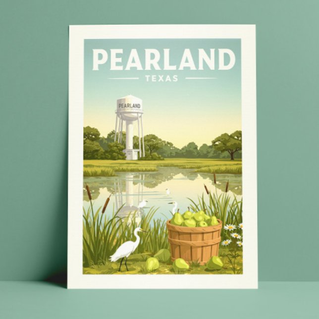 Vintage Pearland Texas Vykort (Skapare uppladdad)