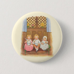 Vintage Pease Porridge Hett Childrens Nursery Rhym Knapp