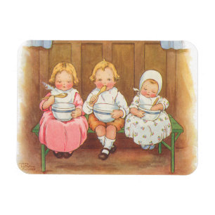 Vintage Pease Porridge Hot Barnramsa för barn Magnet