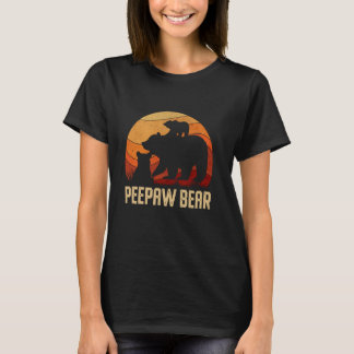 Vintage Peepaw Bear Gifts for Fars dag Pappa Gra T Shirt
