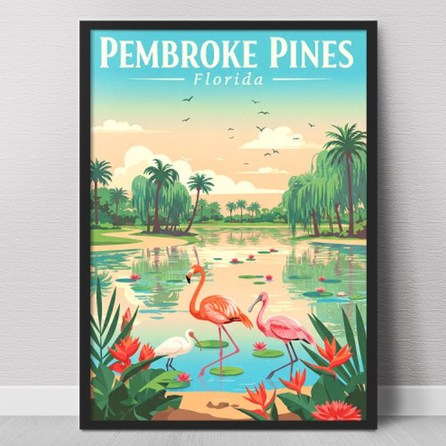 Vintage Pembroke Pines Florida Poster (Skapare uppladdad)