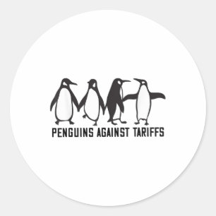 Vintage Penguins protesterar mot de berömda Pengui Runt Klistermärke