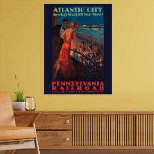 VINTAGE PENNSYLVANIA JÄRNVÄG RESOR POSTER