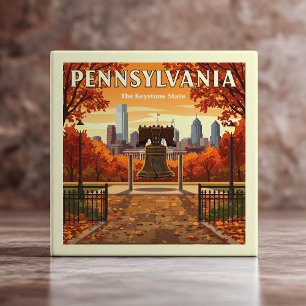 Vintage Pennsylvania Kakelplatta