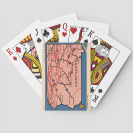 Vintage Pennsylvania Map Playing Cards Casinokort