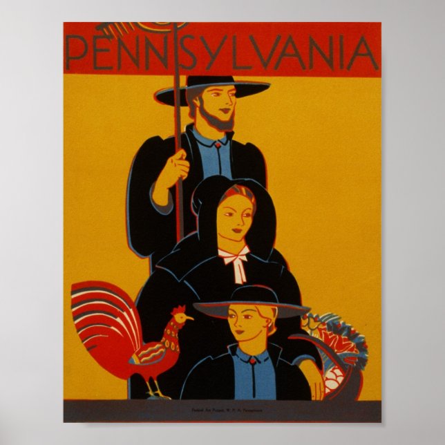 Vintage Pennsylvania Poster (Framsidan)