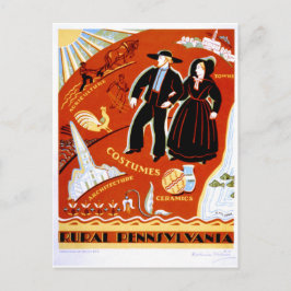 Vintage Pennsylvania Poster Vykort