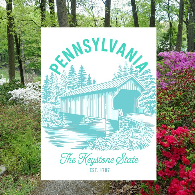 Vintage Pennsylvania Resa The Keystone State  Vykort (Pennsylvania )