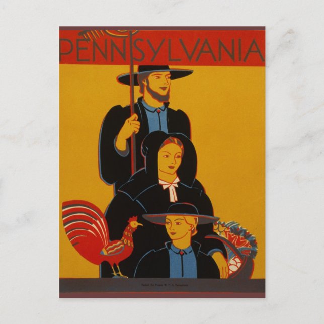 Vintage Pennsylvania-vykort Vykort (Framsida)