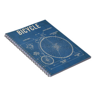 Vintage Penny Farthing Ritning Spiralblock