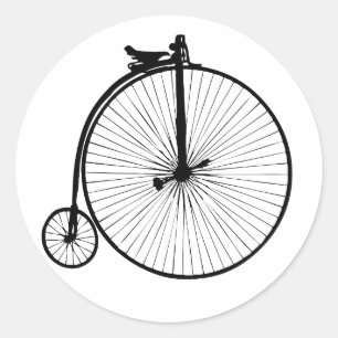 Vintage Penny-Farthing Runt Klistermärke