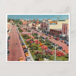 Vintage Pensacola Florida Palafox Street Scene Vykort