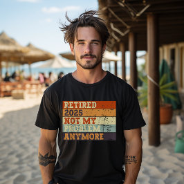 Vintage Pension 2025 för pensionerade Manar och kv T Shirt