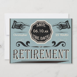 Vintage Pension Party Spara datum Inbjudningar