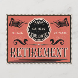 Vintage Pension Party Spara datum Meddelande Vykort