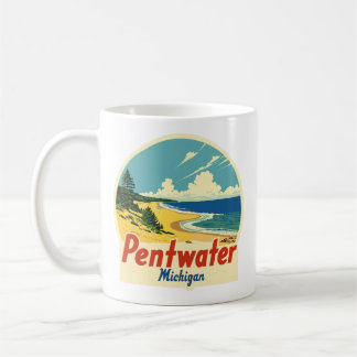 Vintage Pentwater Michigan Kaffemugg