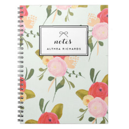 Vintage Peonies Mönster Personlig bärbar dator Anteckningsbok