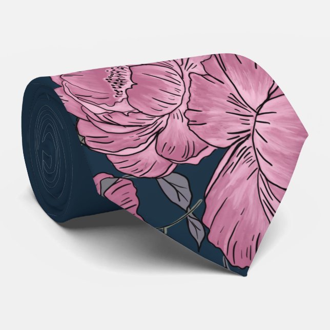 Vintage Peonies Tie Slips (Rullad)
