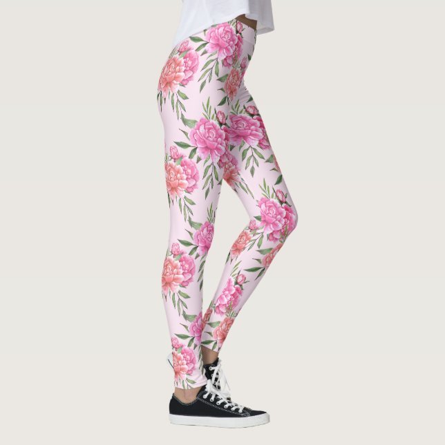 vintage peony blommiga leggings (Höger)