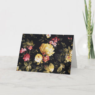 vintage peony och ro tack kort