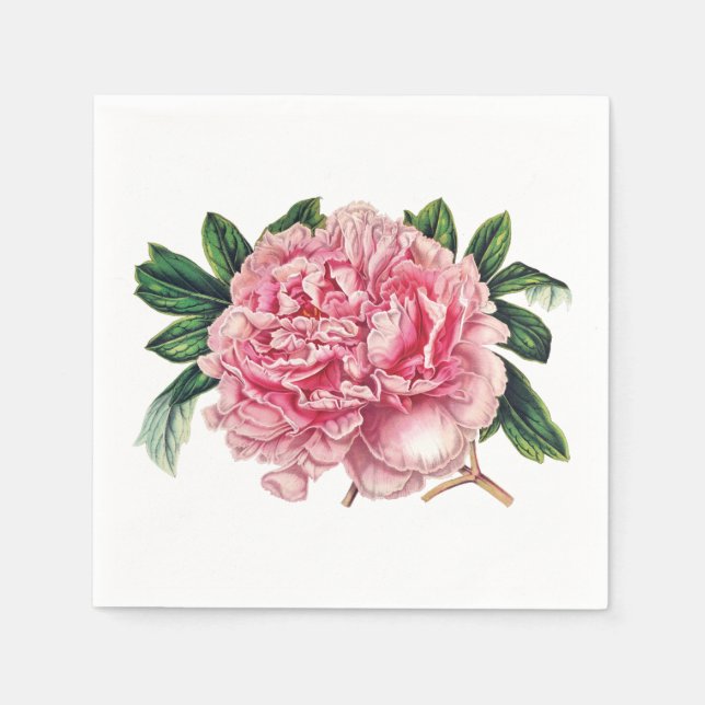 Vintage Peony Pappersservett (Framsidan)