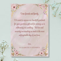 Vintage Peony-tackkort