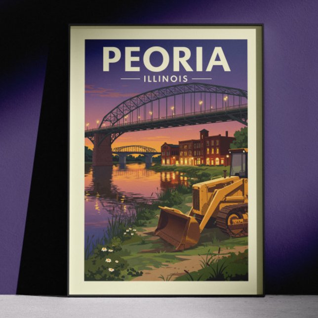 Vintage Peoria Illinois Poster (Skapare uppladdad)