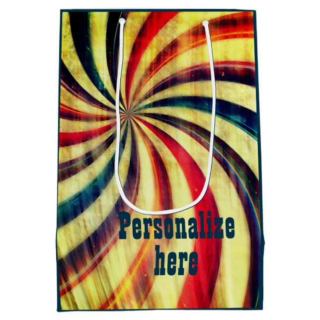 Vintage pepparmyntgodis, stripe-snurrande karnival (Baksidan)