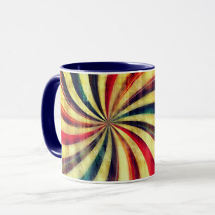 Vintage peppermint candy stripe, rolig mugg