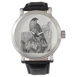 Vintage Peregrine Falcon Personlig Retro Birds Armbandsur