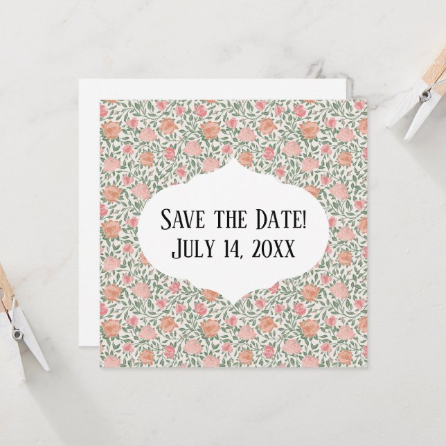 Vintage Perfekt Rosa & Peach Ro (Fram/Back In Situ)