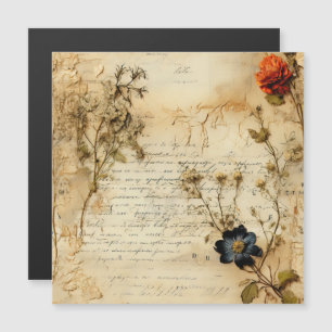 Vintage pergamentkärleksbrev med blommor (5)