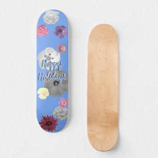 Vintage Periwinkle Matt Rosa Blommig Skateboard