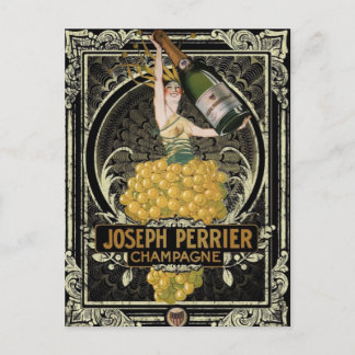 Vintage Perrier Champagne-vykort Vykort