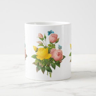 Vintage Persian Yellow Rose Tea Roses av Redoute Jumbo Mugg