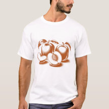 Vintage Persikonillustration Herr T-Shirt