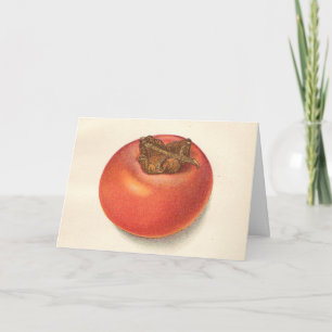 Vintage Persimmon-hälsningskort Kort
