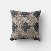 Vintage Persisk Blommönstrad Kuddthrow – Elegant