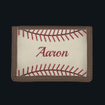 Vintage Personlig Baseball Gift Trifold Wallet<br><div class="desc">Designen kommer från originalteckningen.</div>