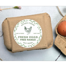 Vintage Personlig Farm Owner Namn Mörk grönt Runt Klistermärke