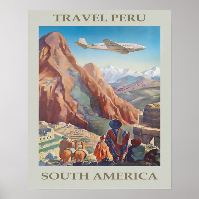 Vintage Peru eTravel Poster (Framsidan)