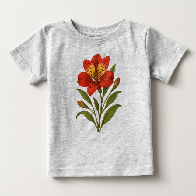 Vintage Peruvian lily T Shirt (Framsida)